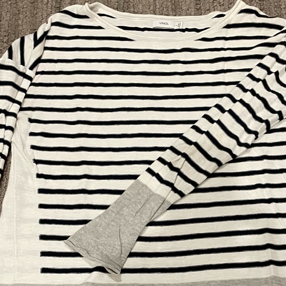 Vince cotton stripped knit.
